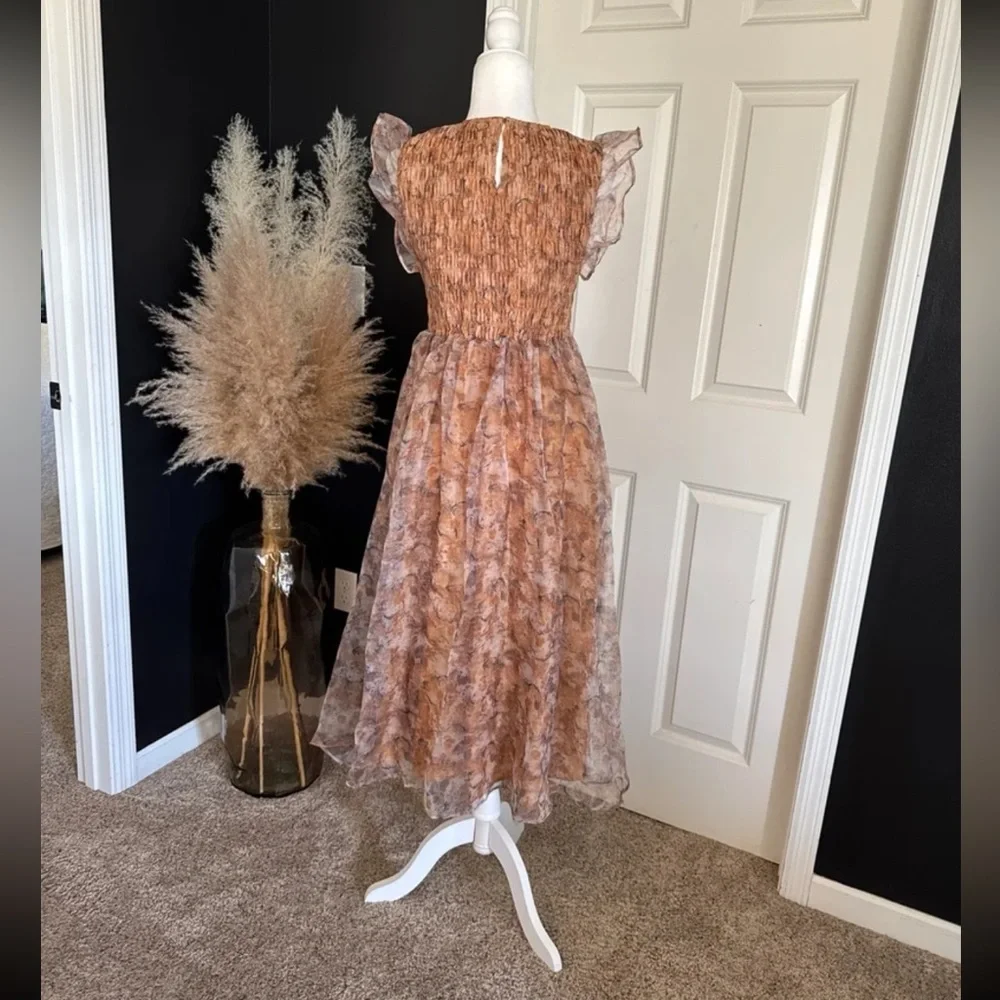 EN SAISON La Raque Midi Dress in Marigold Multi
size Small - Picture 10 of 12